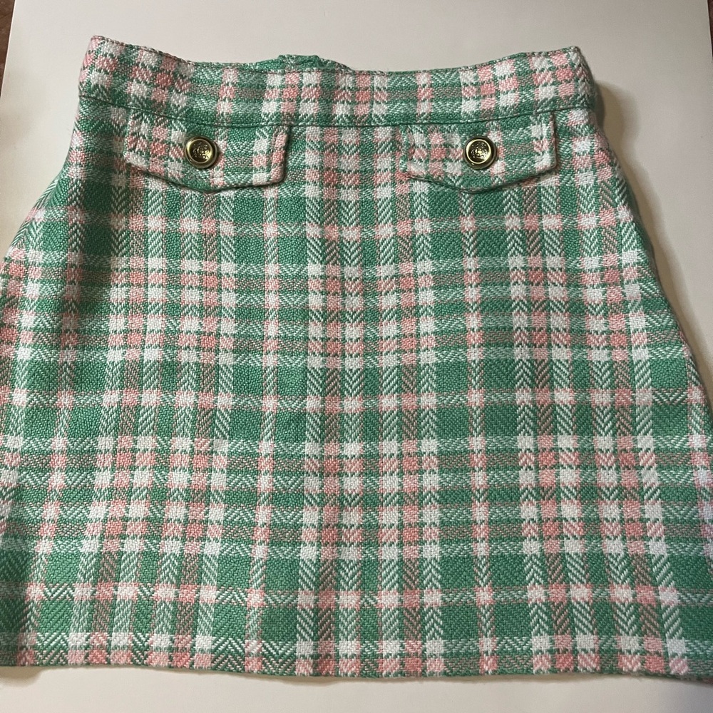 Plaid Green and Pink Girl Skirt